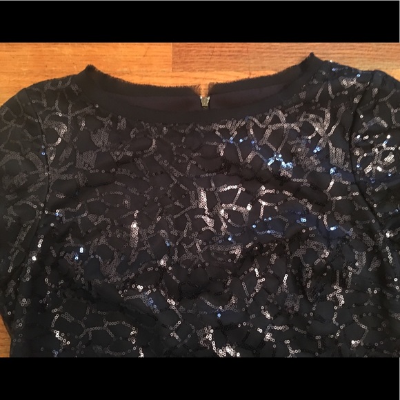 Vince Camuto Navy Blue Sequin Size 10 Dress - Picture 4 of 8